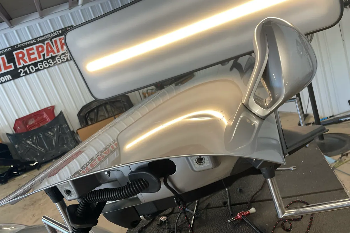 Fender under a dent reflection board